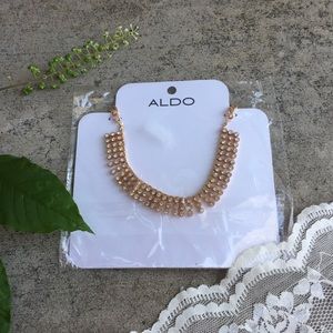 Aldo Rhinestone and Gold Metal Necklace